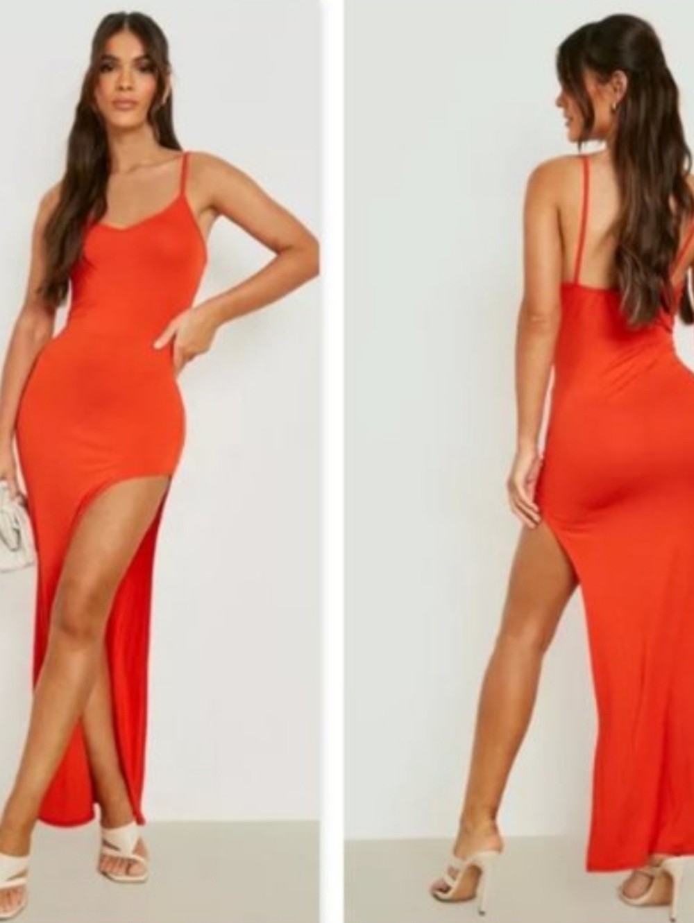 Plunge Neck Maxi Dress